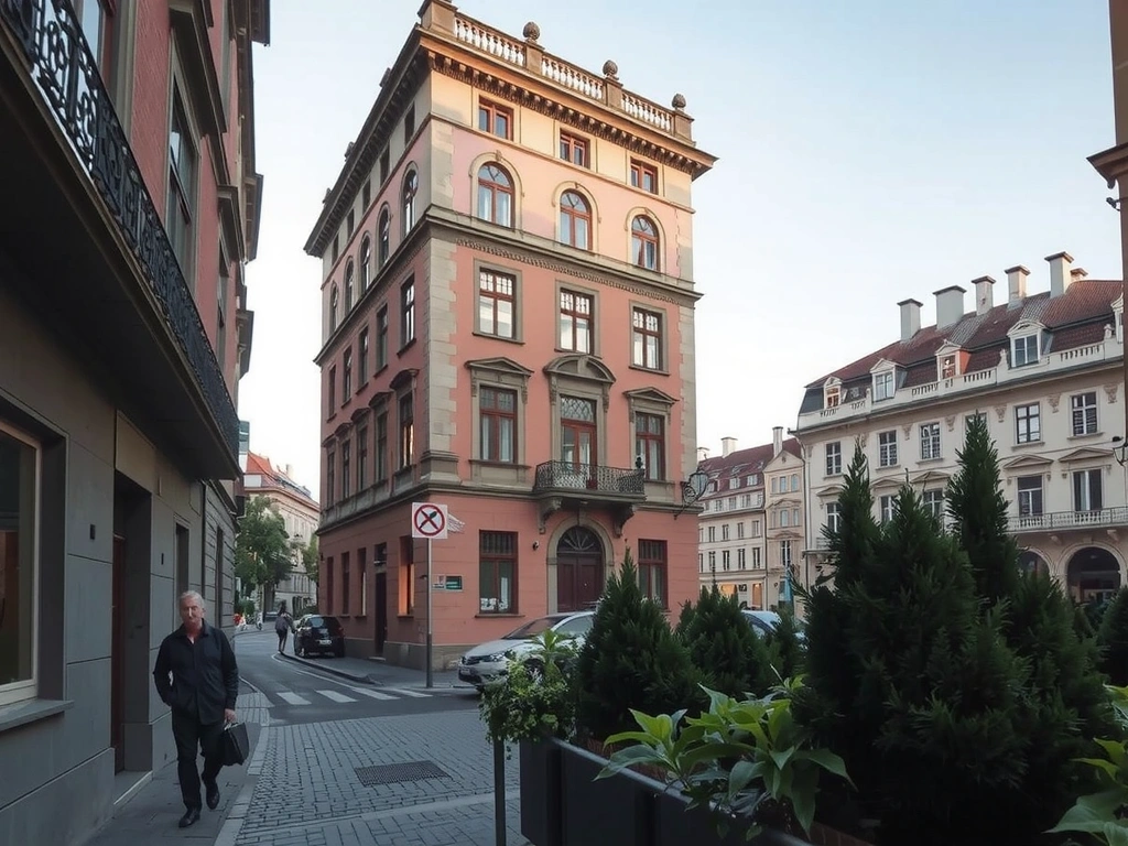 Pohled na Hybernskou ulici v Praze